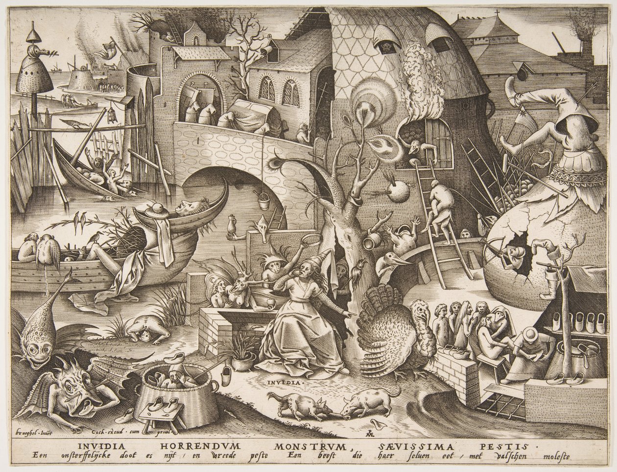Envidia Invidia de Los Siete Pecados Capitales de Philip Galle