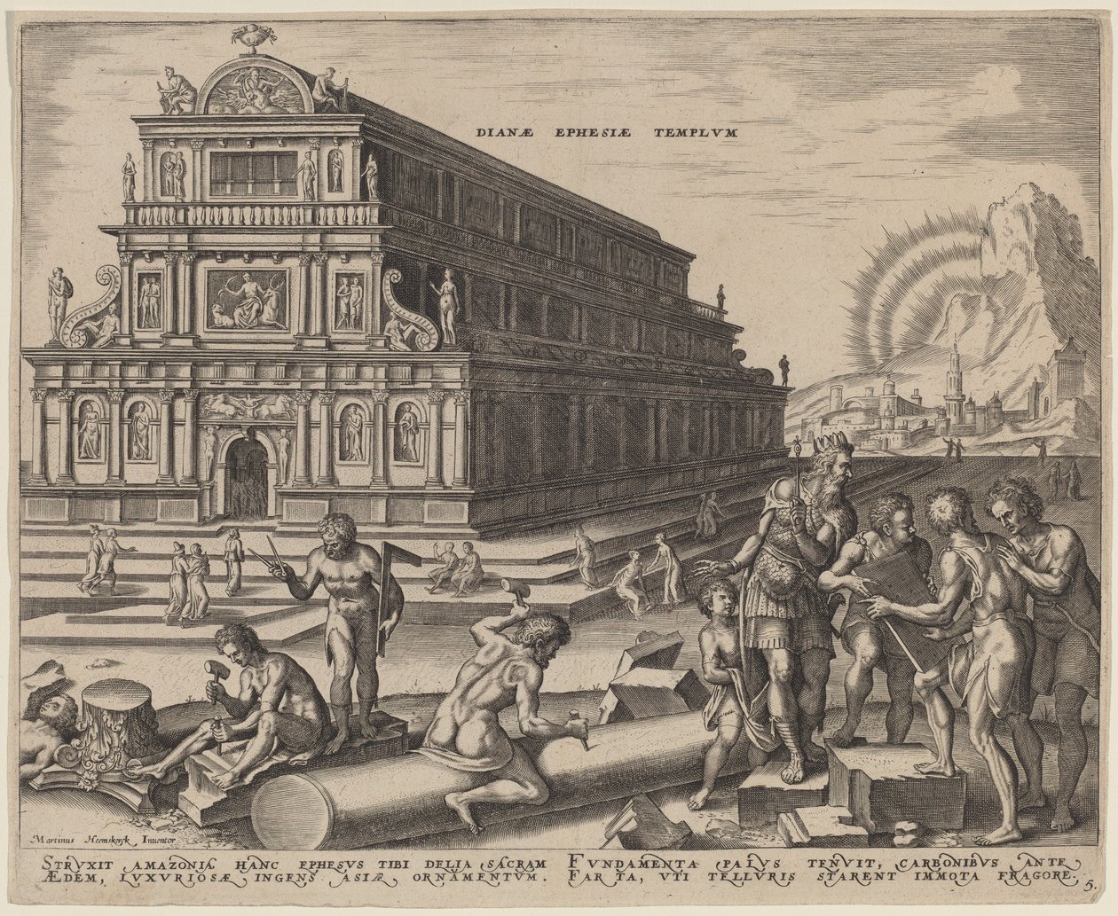 El Templo de Diana en Éfeso de Philip Galle, after Maerten van Heemskerck