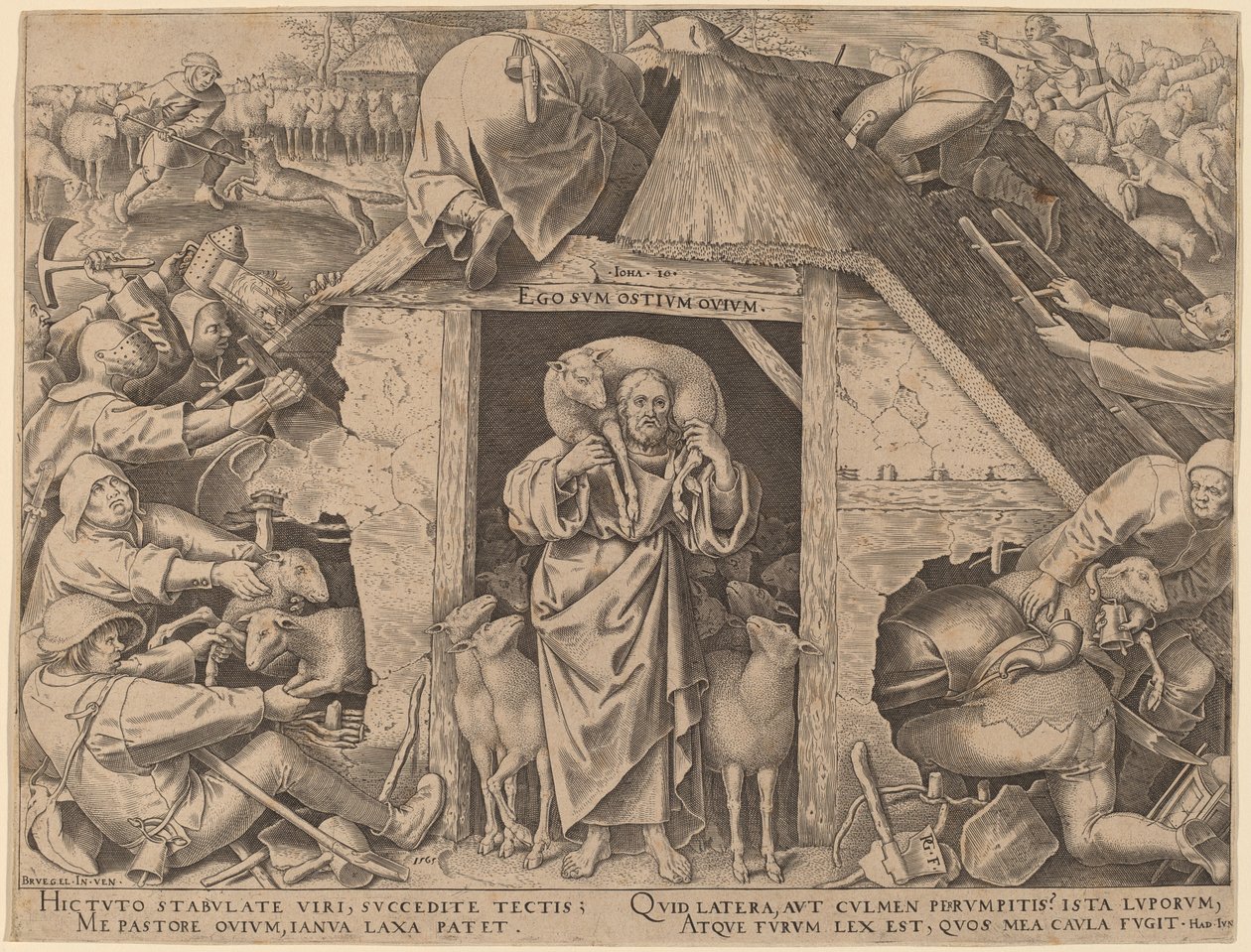 La Parábola del Buen Pastor de Philip Galle after Pieter Bruegel the Elder