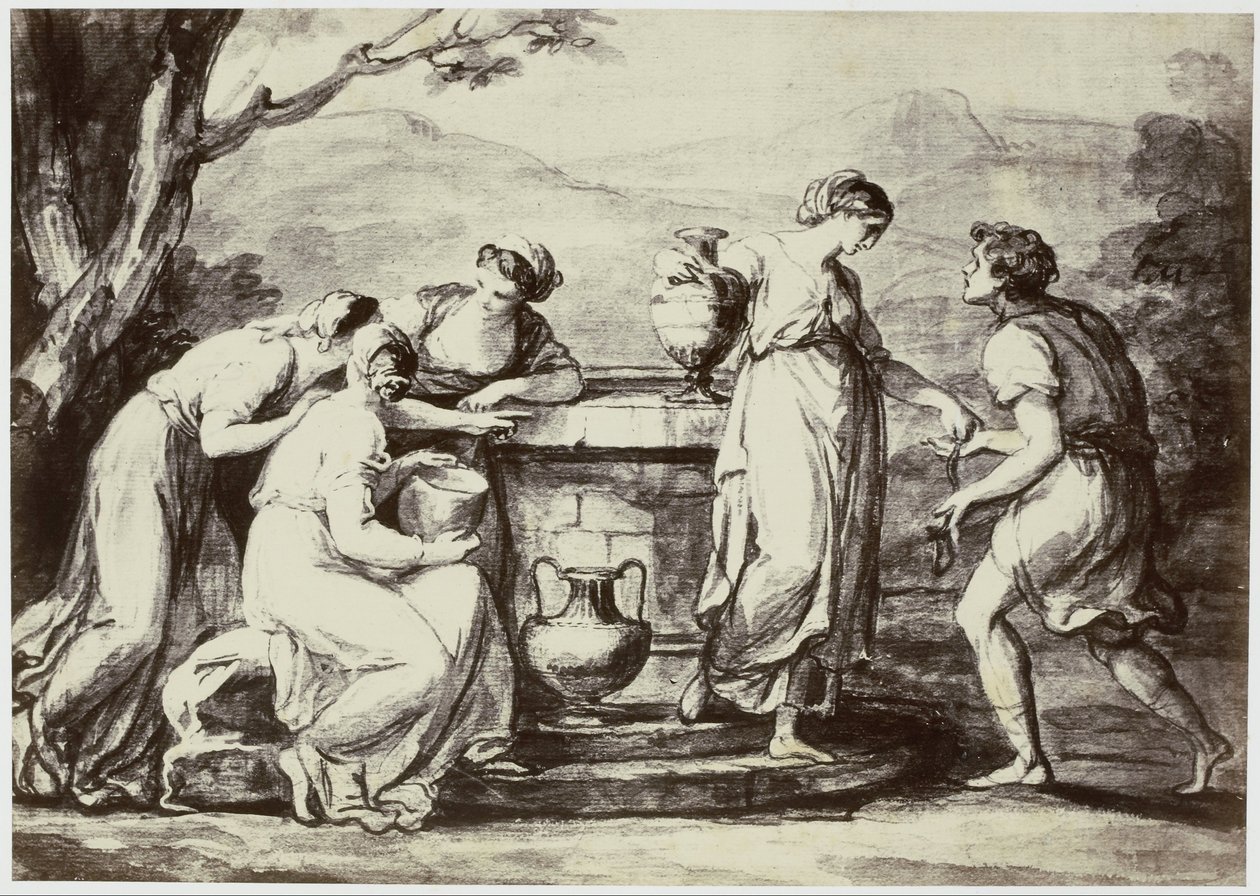 A. Kauffman, Rebecca en el muro de Philip Henry Delamotte