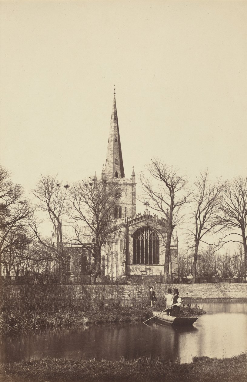 Iglesia desde la orilla de un río, década de 1850 (foto) de Philip Henry Delamotte
