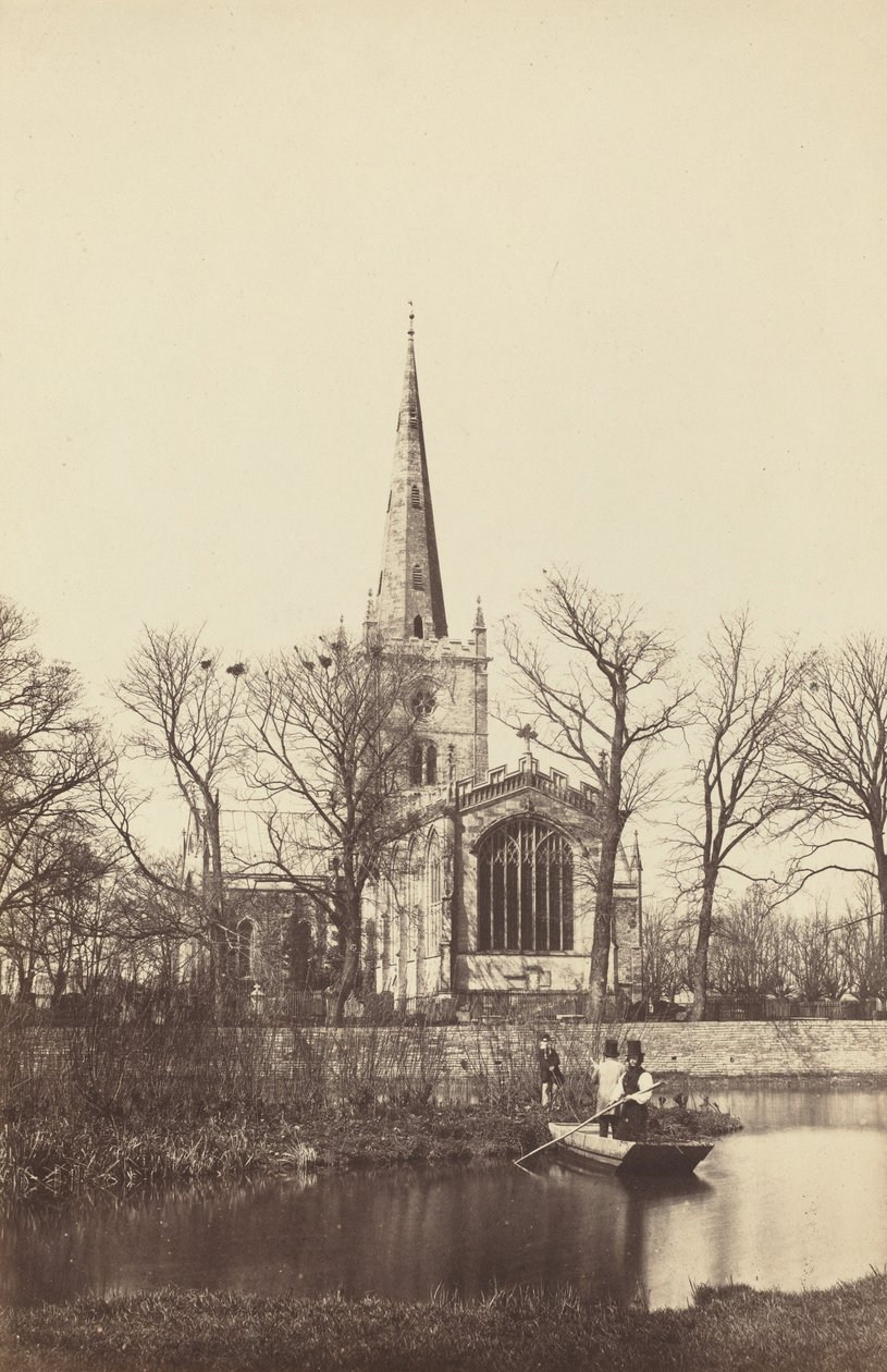 Iglesia desde la orilla de un río, 1850s de Philip Henry Delamotte