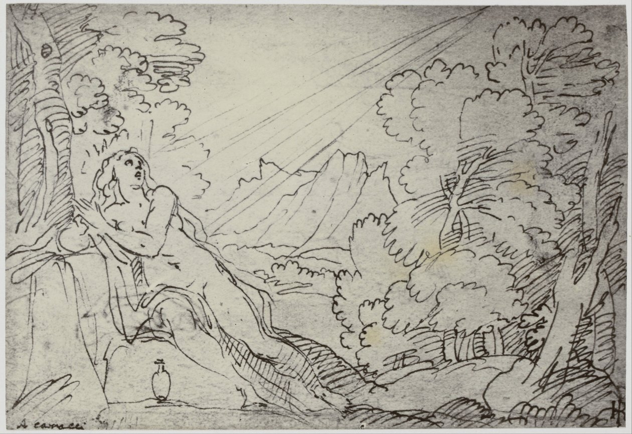 Correggio, un ángel que lleva un alma al paraíso de Philip Henry Delamotte
