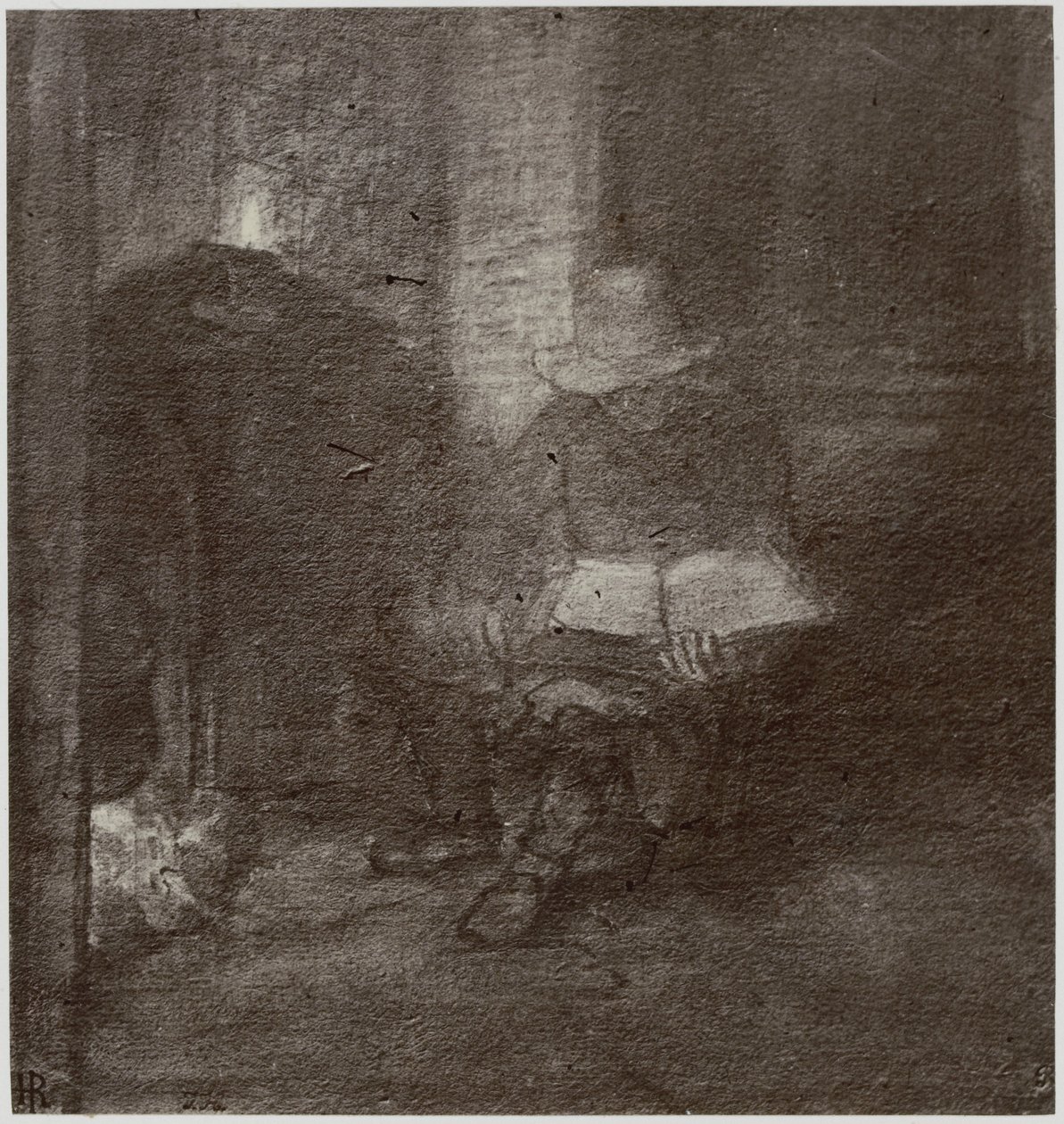 Rembrandt, Un anciano leyendo de Philip Henry Delamotte