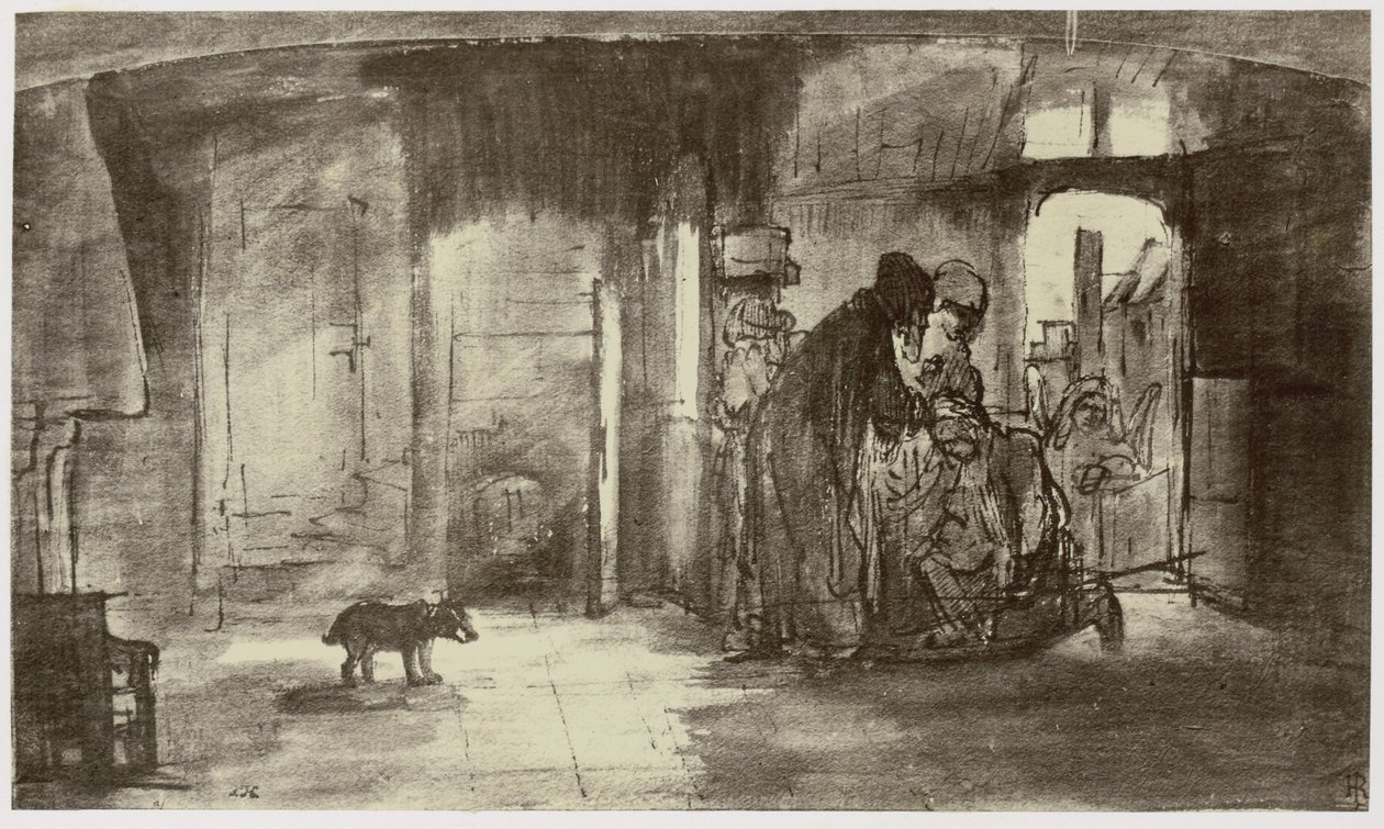 Rembrandt, Tobiat bendiciendo a Tobias de Philip Henry Delamotte