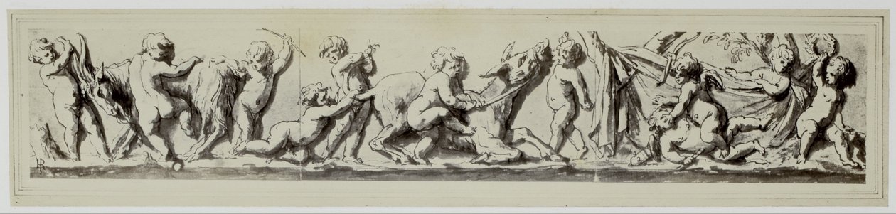 Rysbrack, un diseño para un friso de Philip Henry Delamotte