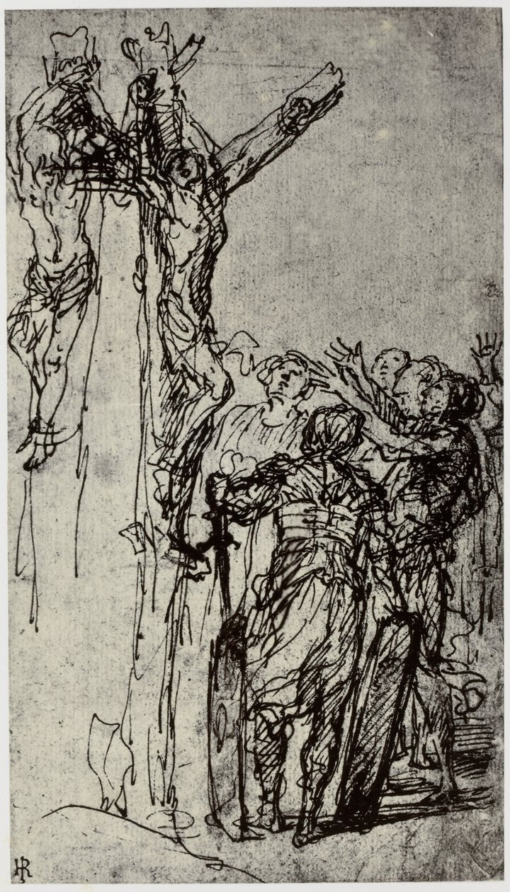 Salvator Rosa, La muerte de Polícrates de Philip Henry Delamotte