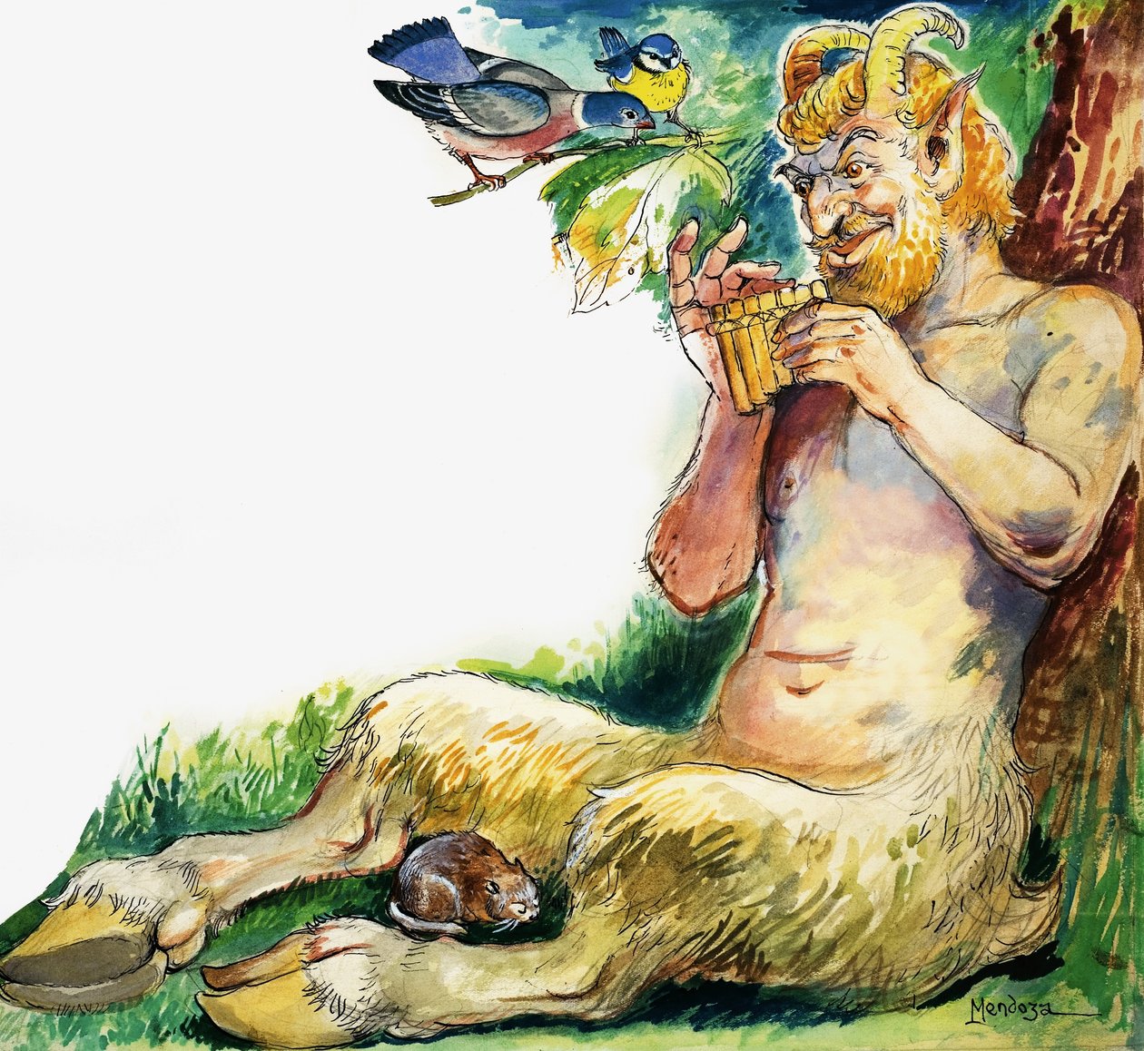 Pan, dios griego de la naturaleza de Philip Mendoza
