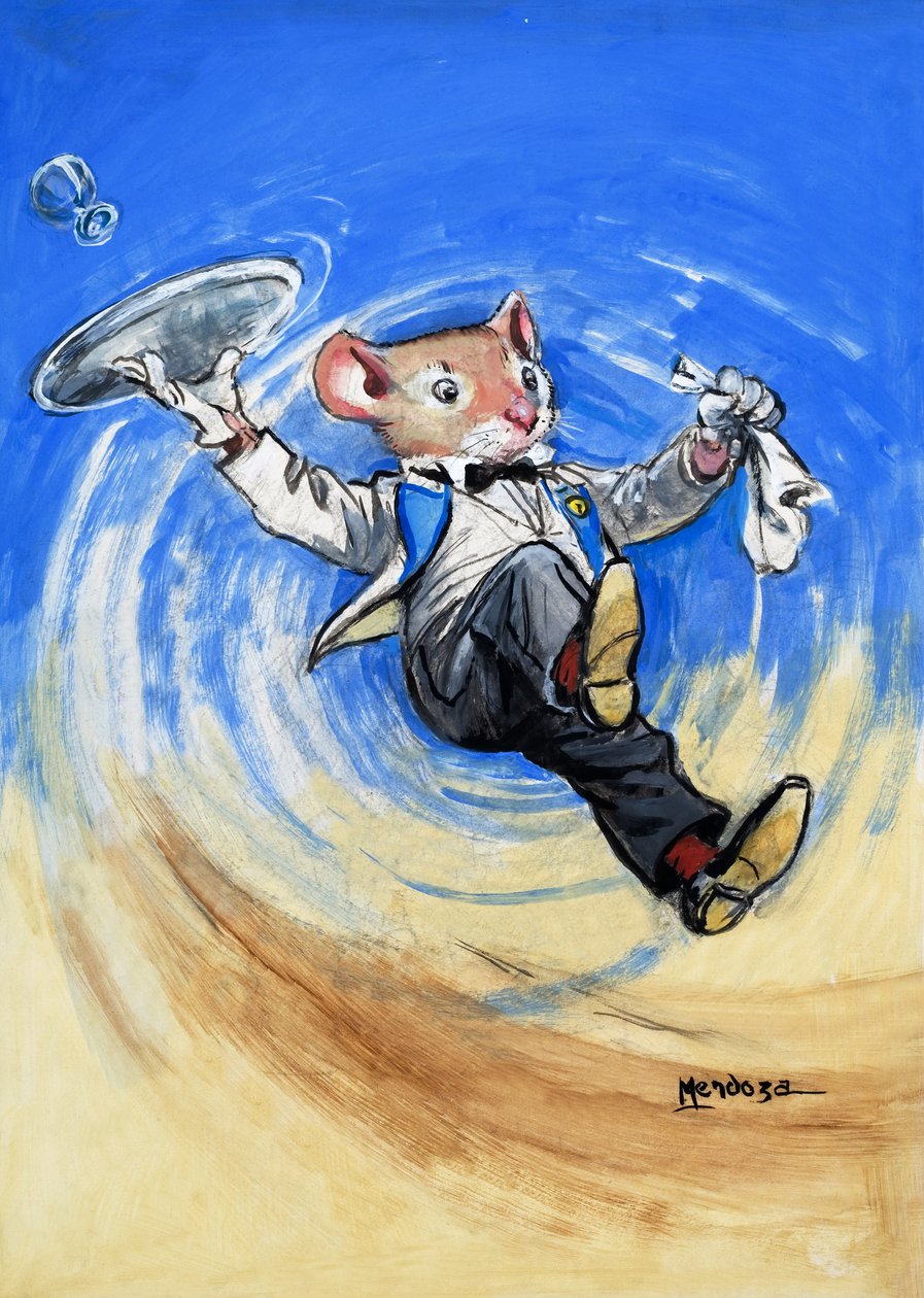 El ratón de ciudad y el ratón de campo (gouache sobre papel) de Philip Mendoza