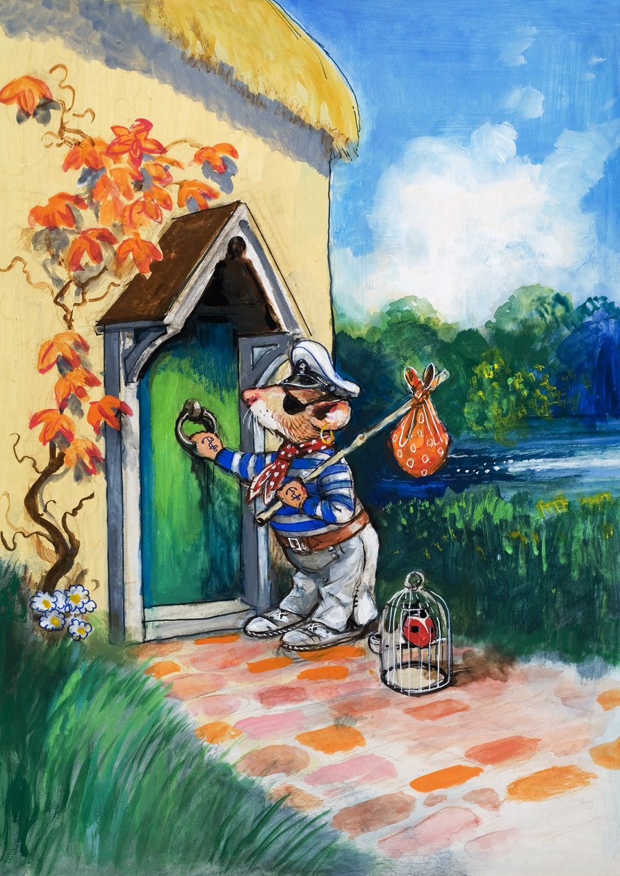 El ratón de ciudad y el ratón de campo (gouache sobre papel) de Philip Mendoza