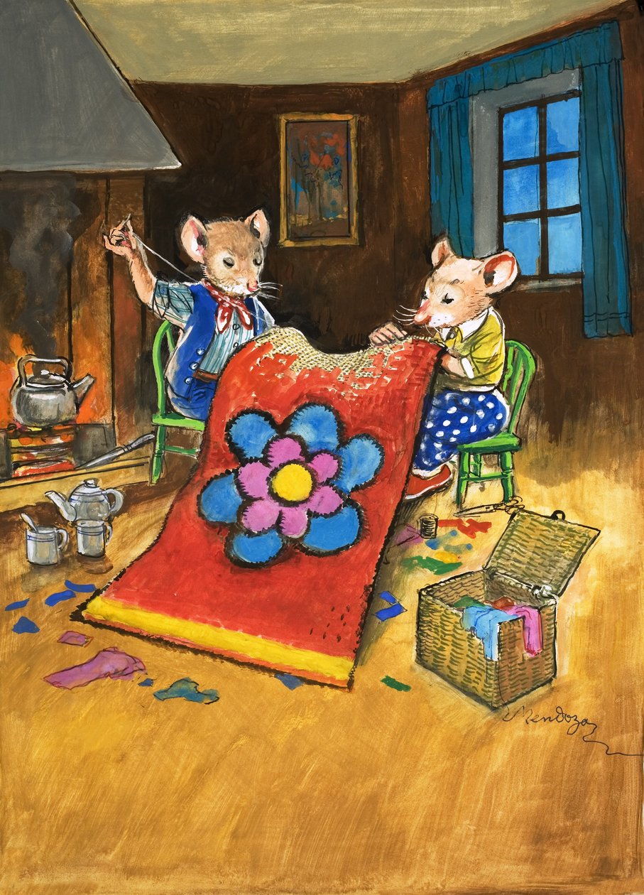Town Mouse and Country Mouse (gouache sobre papel) de Philip Mendoza