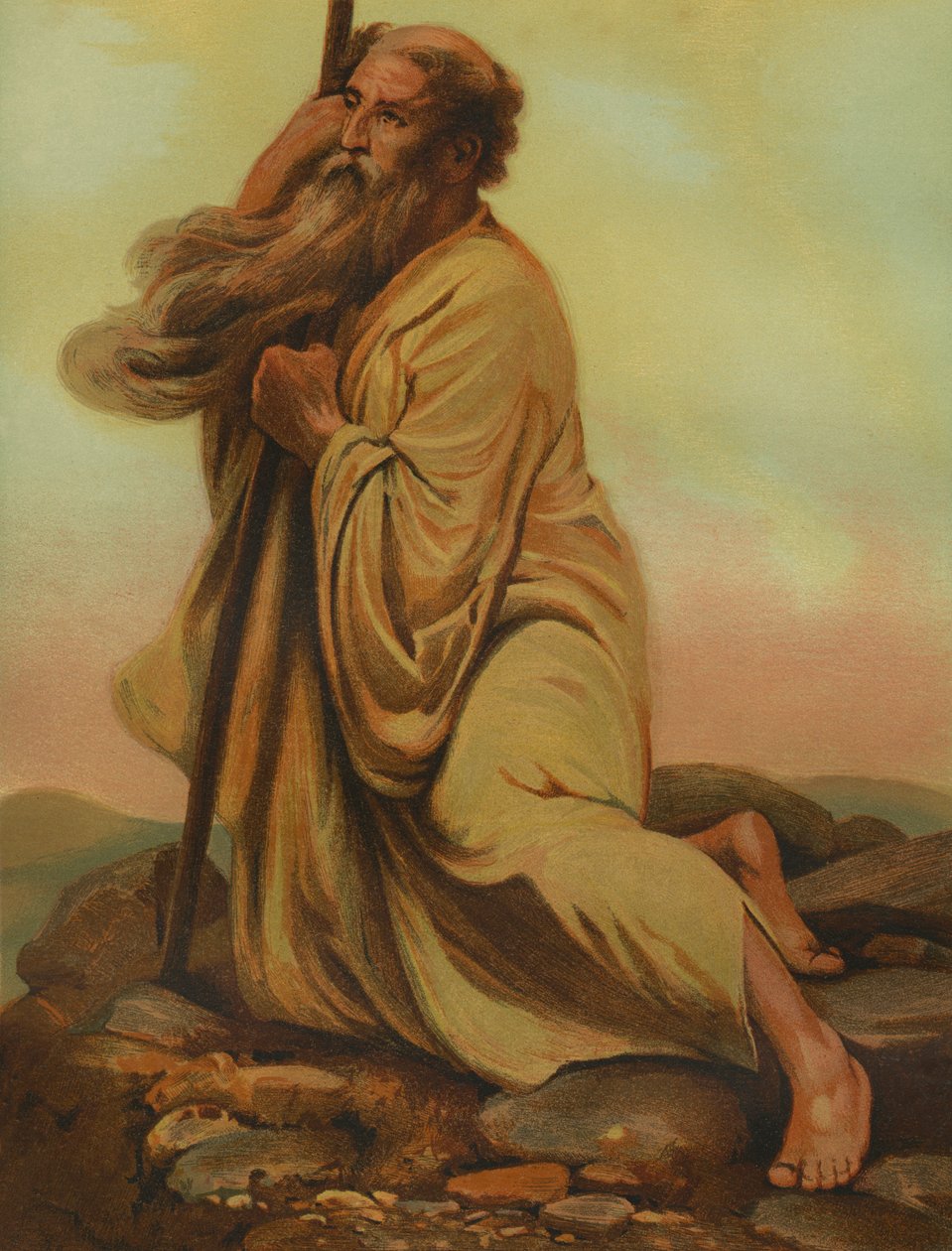 Moisés viendo la tierra prometida de Philip Richard Morris