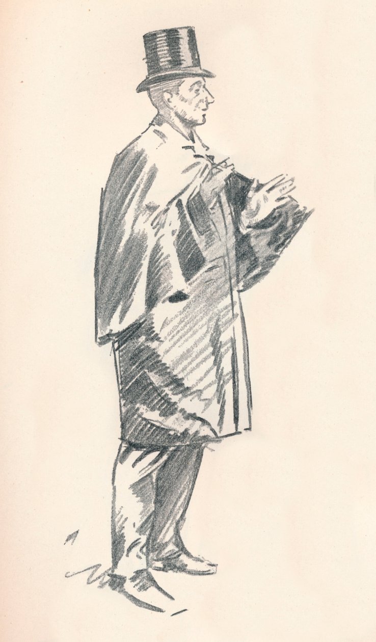 Boceto a lápiz de plomo por Phil May, siglo XIX, 1903-1904 de Philip William May