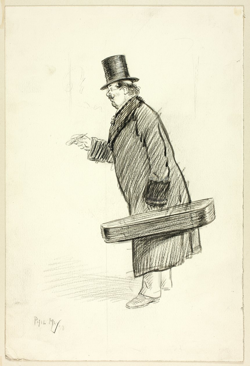 Hombre con estuche de violín de Philip William May