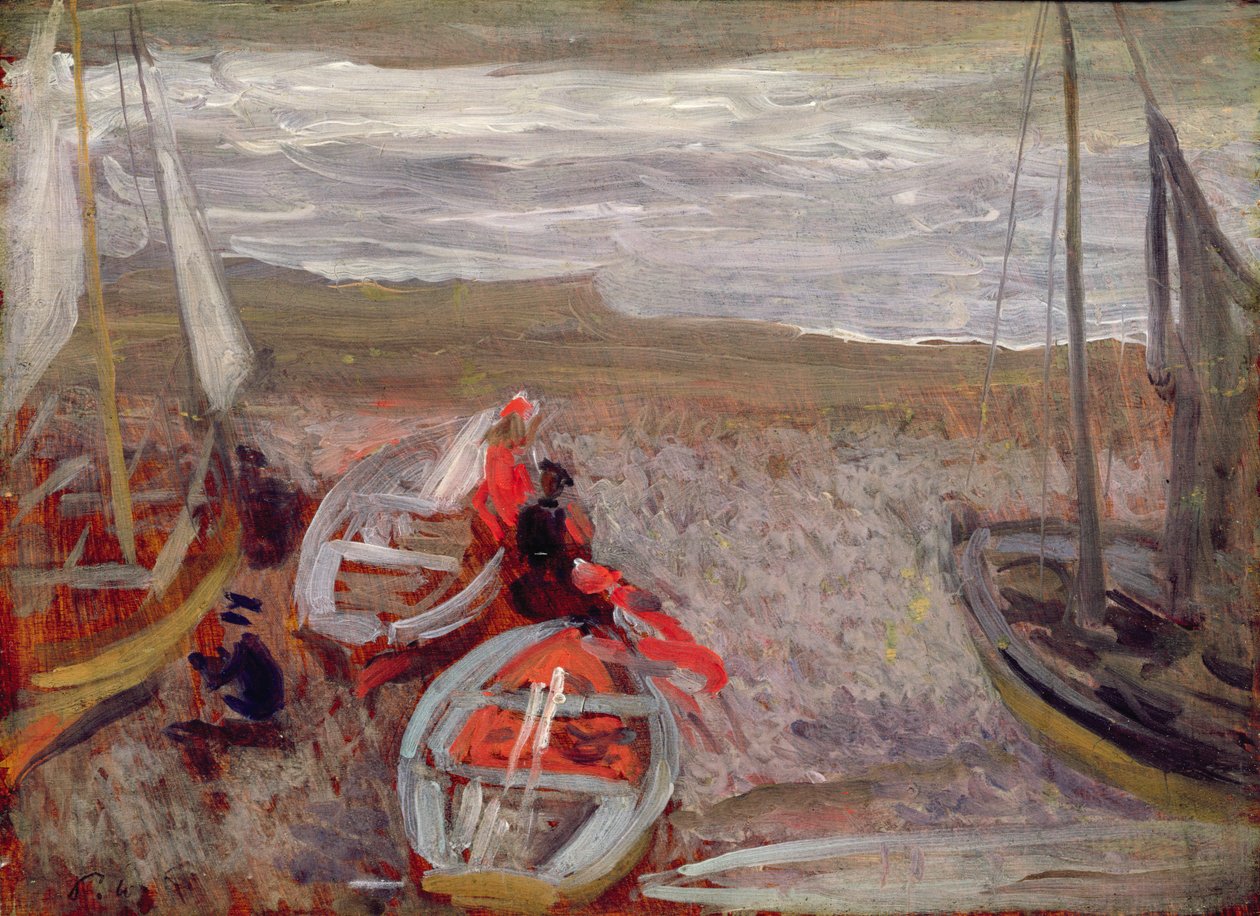 Barcos en la playa, Southwold de Philip Wilson Steer