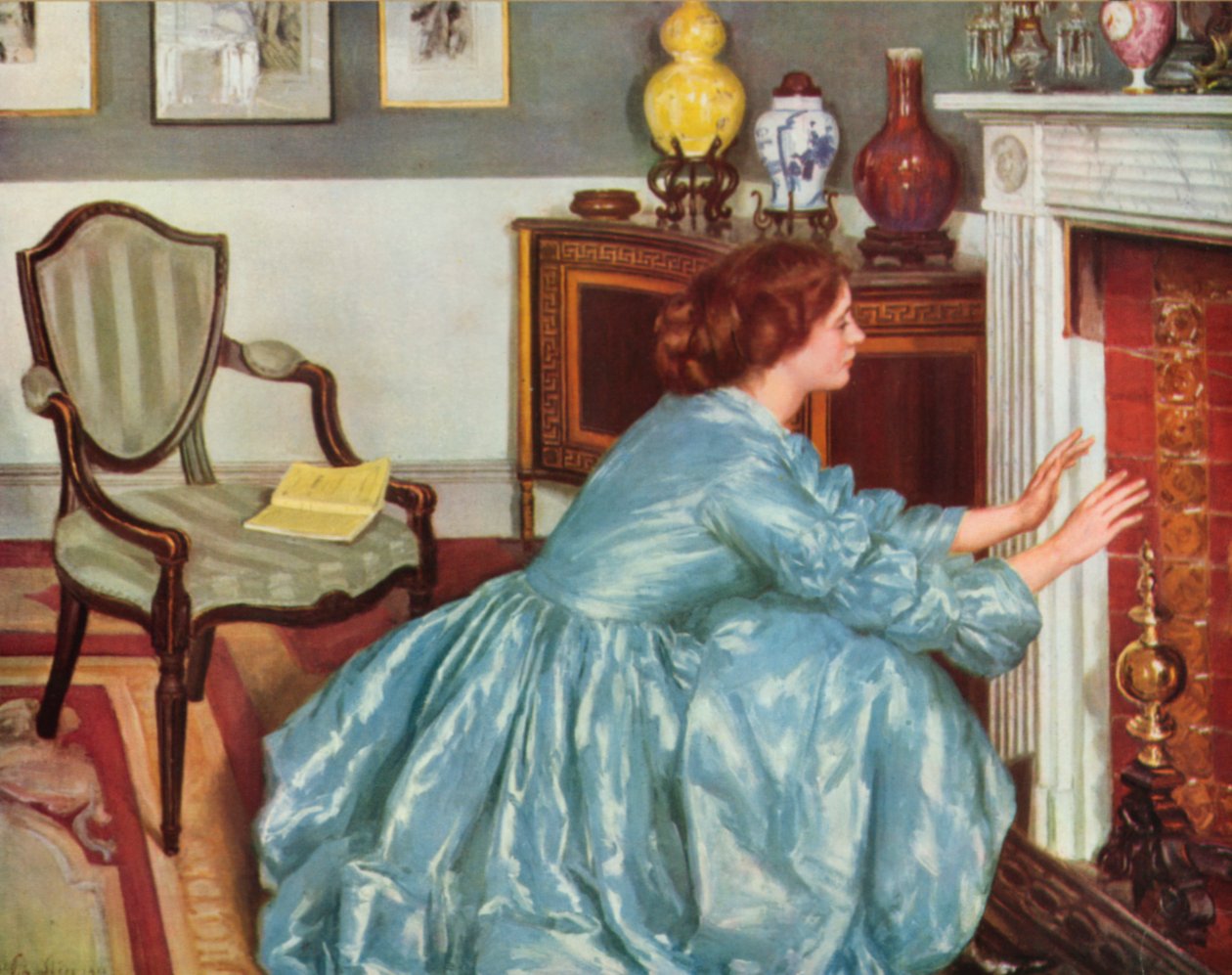 El final del capítulo (litografía en color) de Philip Wilson Steer
