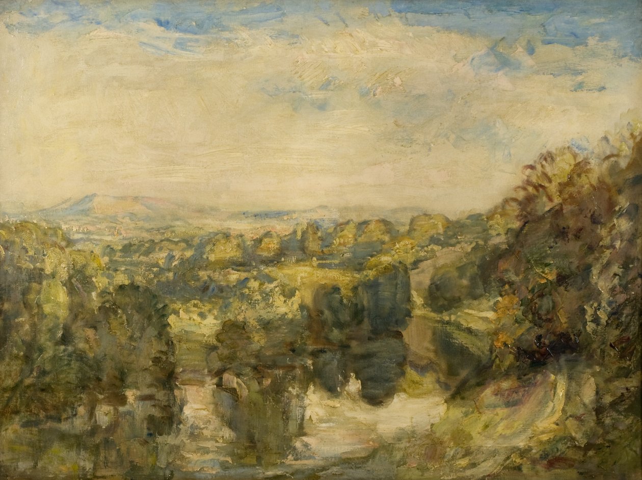 El Río Teme, Atardecer, cerca de Ludlow - Las Colinas Clee en la Distancia de Philip Wilson Steer