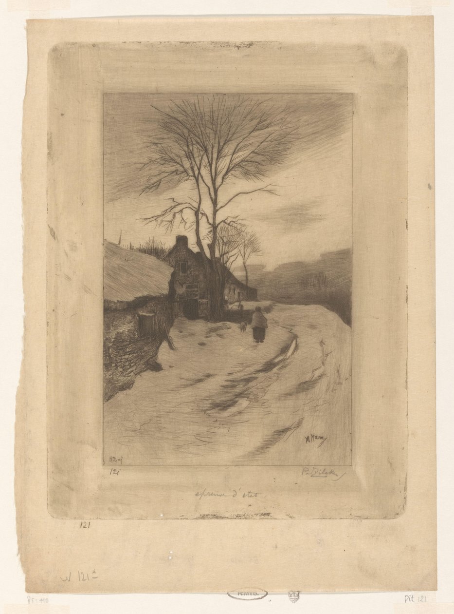 Granjas a lo largo de una carretera con árboles desnudos
Hiver (título original) de Philip Zilcken (signed by artist)