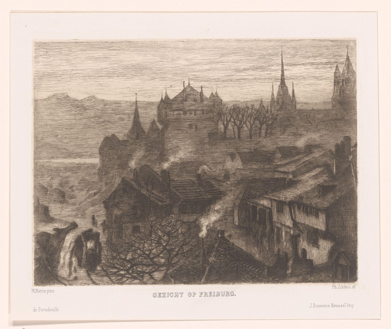 Vista de Friburgo (título original del objeto) de Philip Zilcken