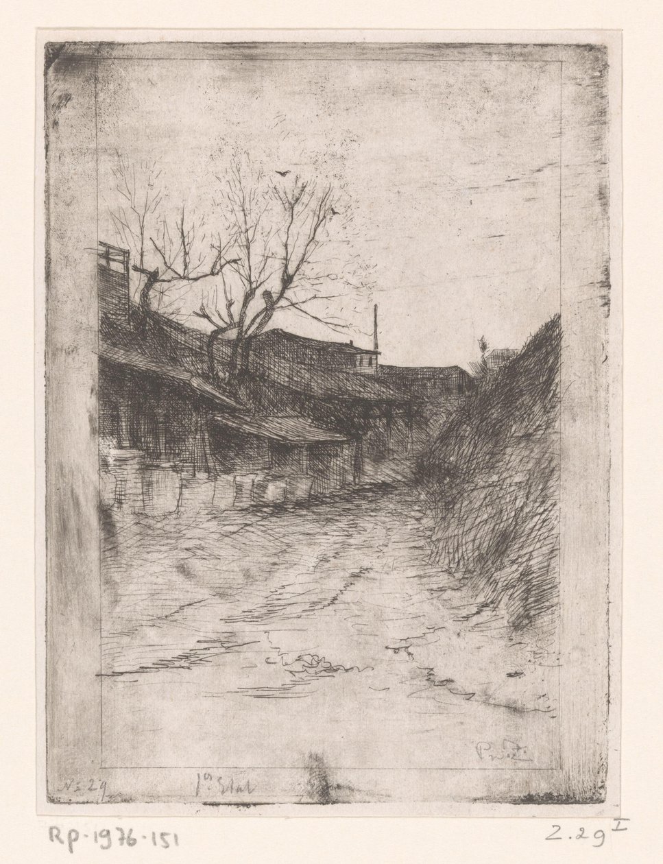 Camino a lo largo de los edificios y los árboles
La Bièvre (título original) de Philip Zilcken