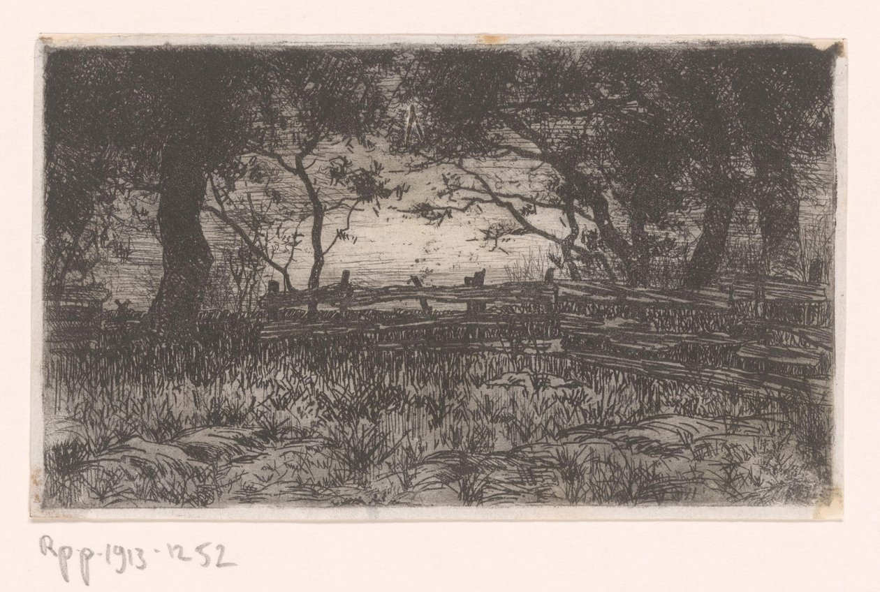 Pradera con valla y árboles
Kranenburg (título original) de Philip Zilcken