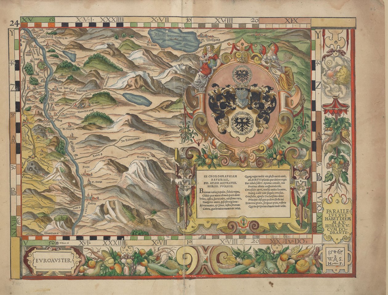 Tablas bávaras de 1568 (Tabla 24) de Philipp Apian