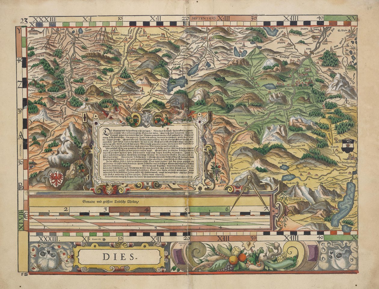 Bairische Landtafeln de 1568 de Philipp Apian