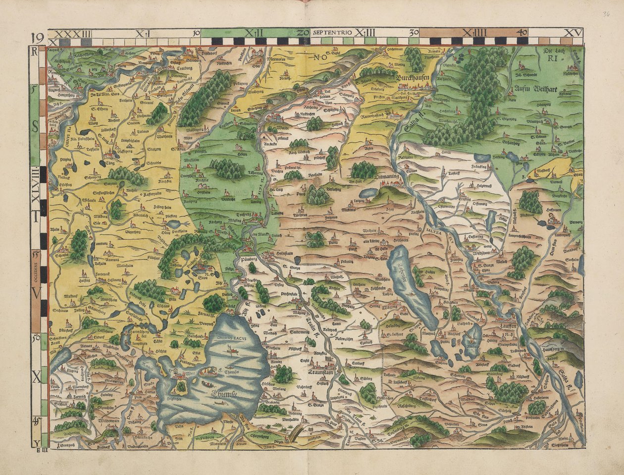 Philipp Apian - Mapas bávaros de 1568 (Tabla 19) ca. 1 de Philipp Apian