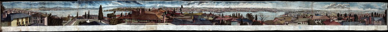 Panorama de Constantinopla visto desde el Palacio Sueco en 1740 de Philipp Ferdinand von Gudenus