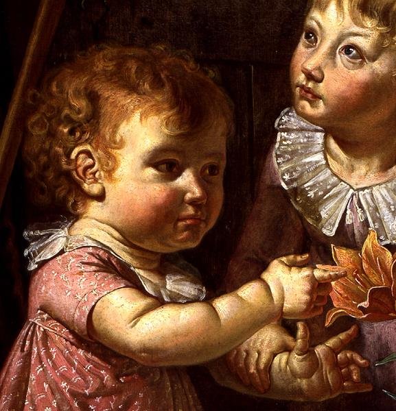 (detalle) de "Los padres del artista", 1806 de Philipp Otto Runge