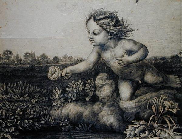 Genio con una Rosa, 1809 de Philipp Otto Runge