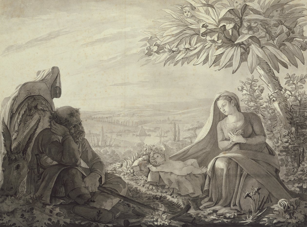 Descanso en la huida a Egipto, 1805 de Philipp Otto Runge