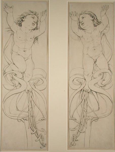 El genio izquierdo y derecho en la planta de amarilis, 1809 de Philipp Otto Runge