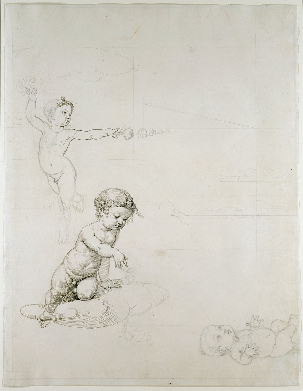 Los Dos Genios de la Rosa y el Bebé en el Campo, 1807-08 de Philipp Otto Runge