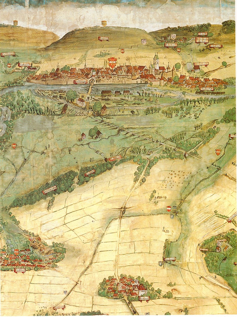 Mapa de la región superior del Danubio de Philipp Renlin