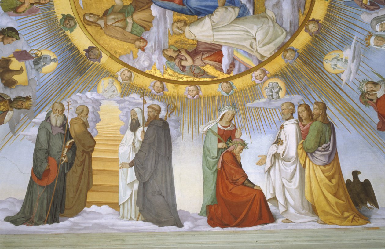 Bóveda de la sala de Dante (detalle) de Philipp Veit