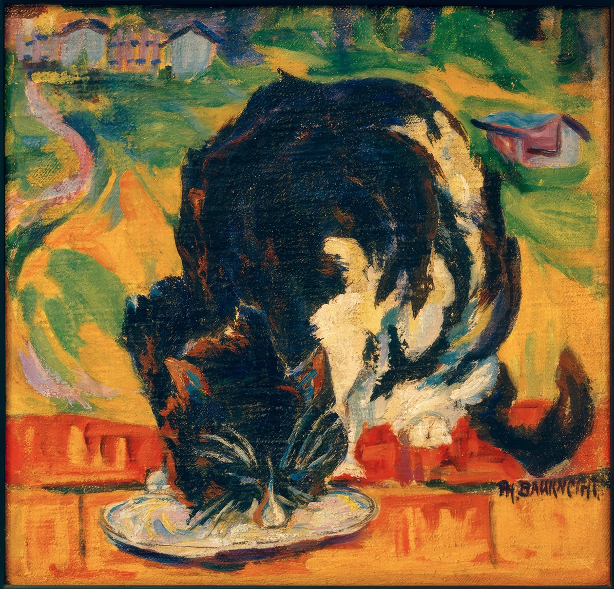 Gato comiendo de Philipp Bauknecht