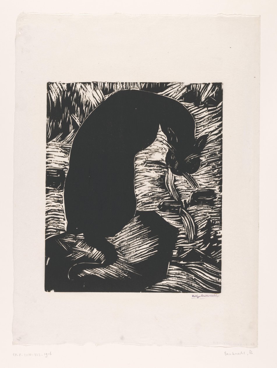 Gato negro mirando por encima del hombro de Philipp Bauknecht