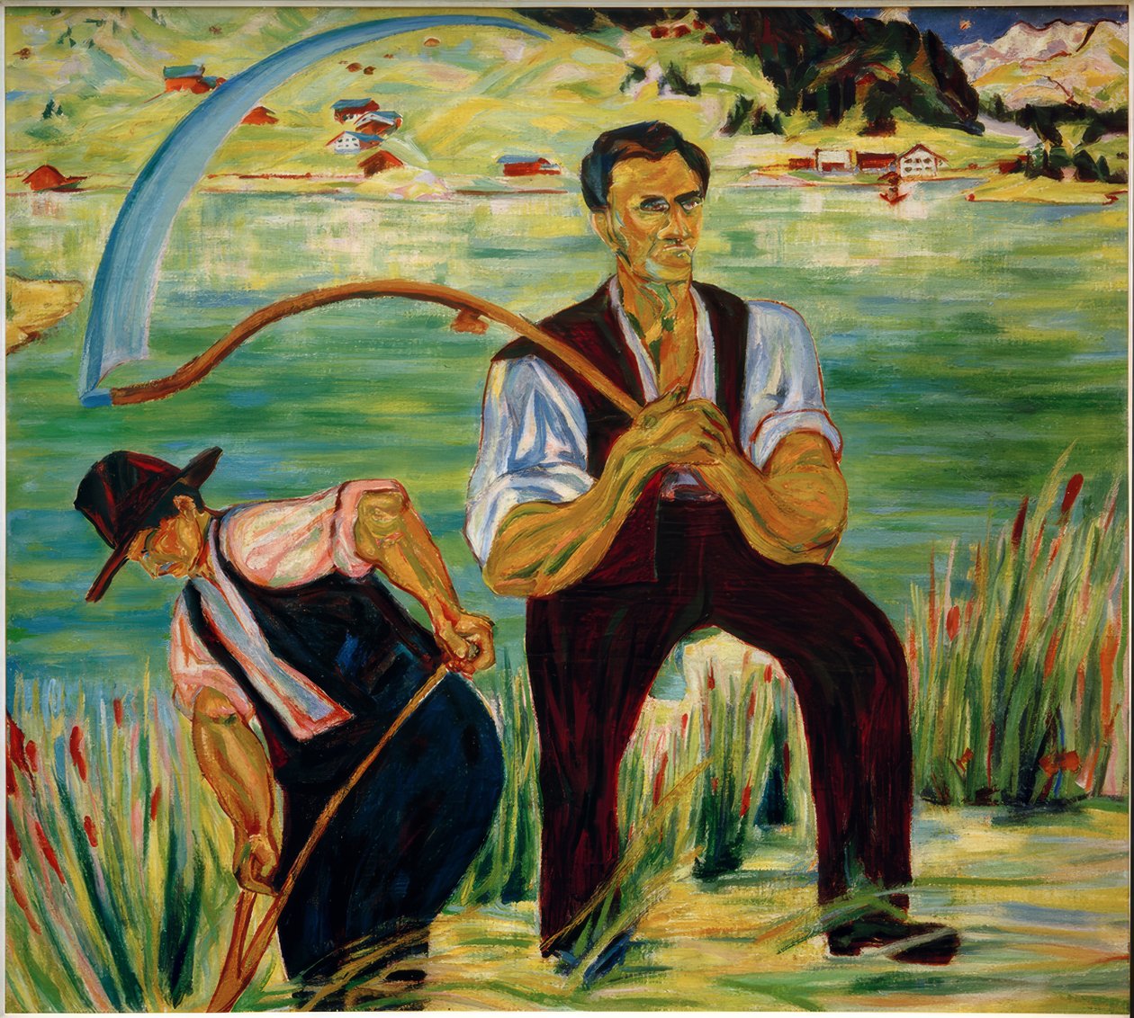 Dos segadores en el lago Davos de Philipp Bauknecht