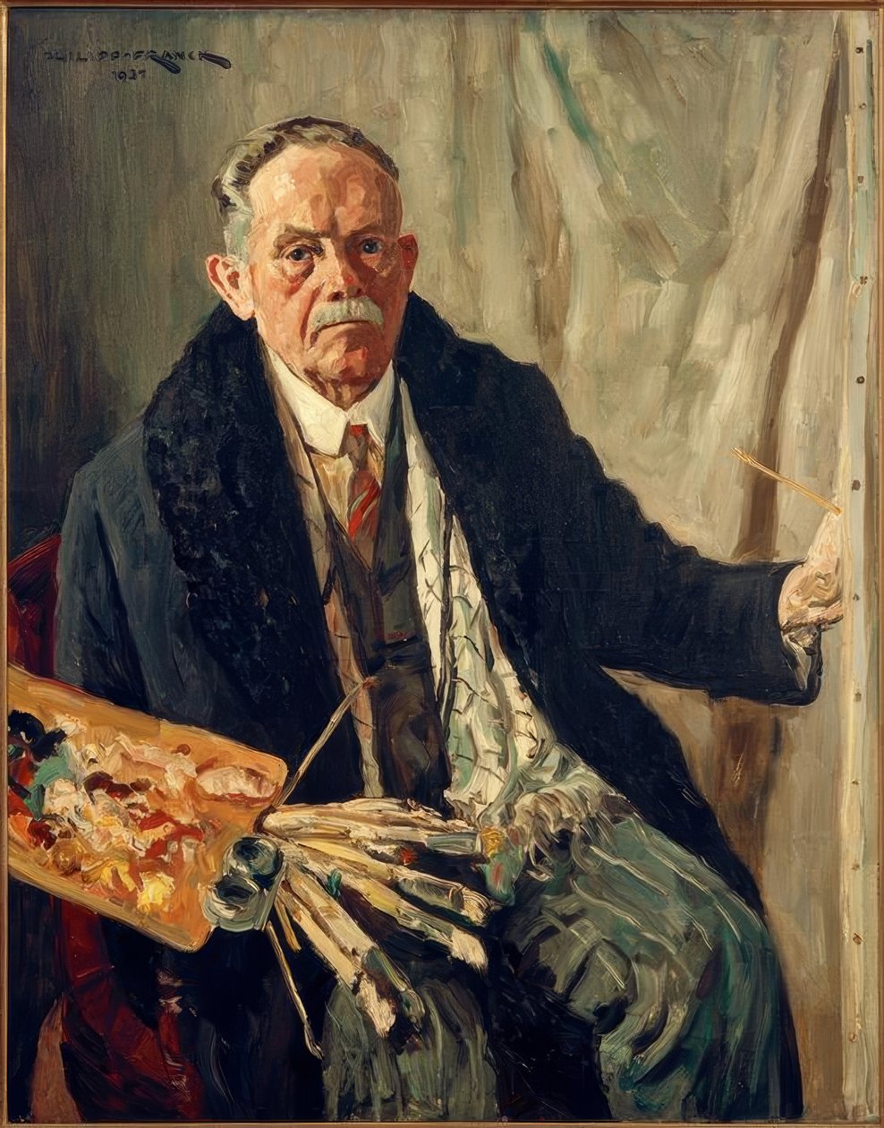 Autorretrato con abrigo de Philipp Franck