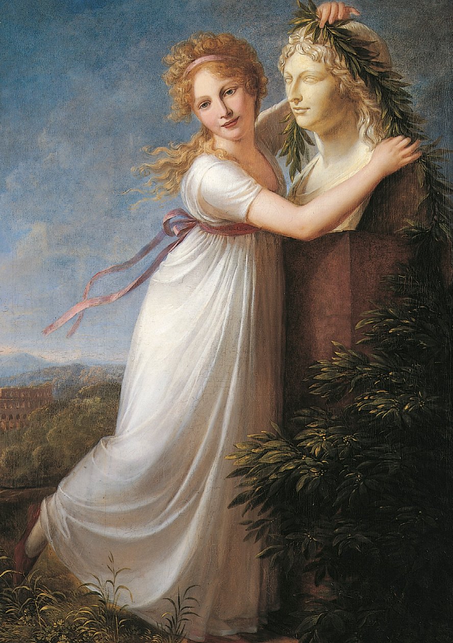 Ida adornando el busto de su madre de Philipp Friedrich von Hetsch