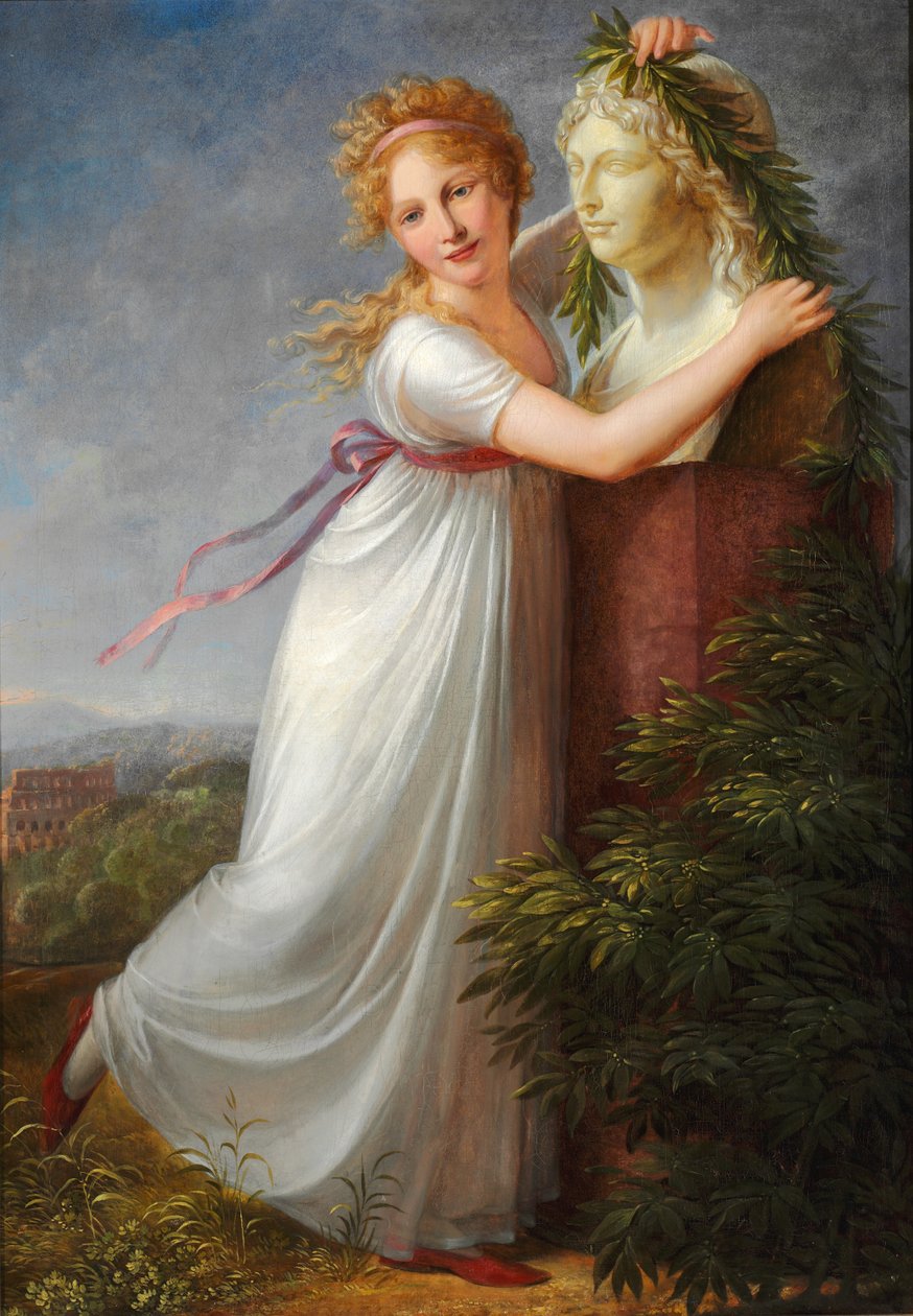 Ida adornando el busto de su madre de Philipp Friedrich von Hetsch