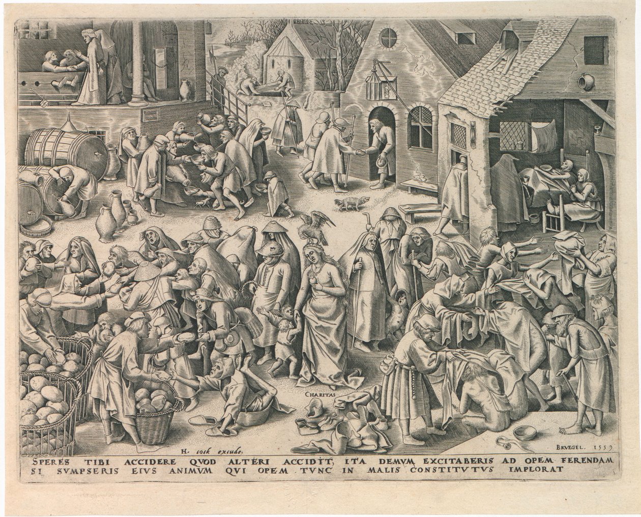 Caridad de Las Siete Virtudes de Philipp Galle