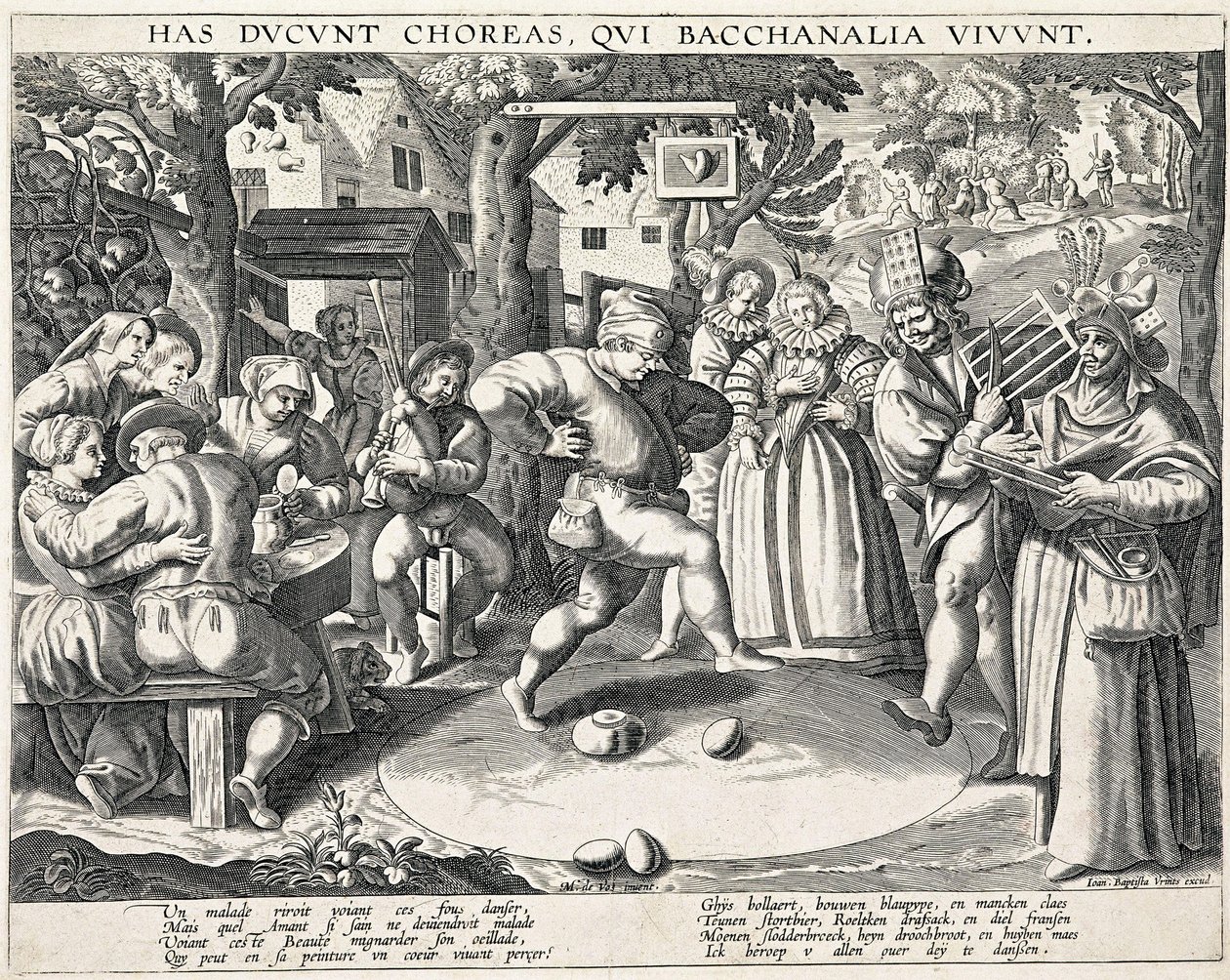 Baile del huevo, c. 1580 de Philipp Galle