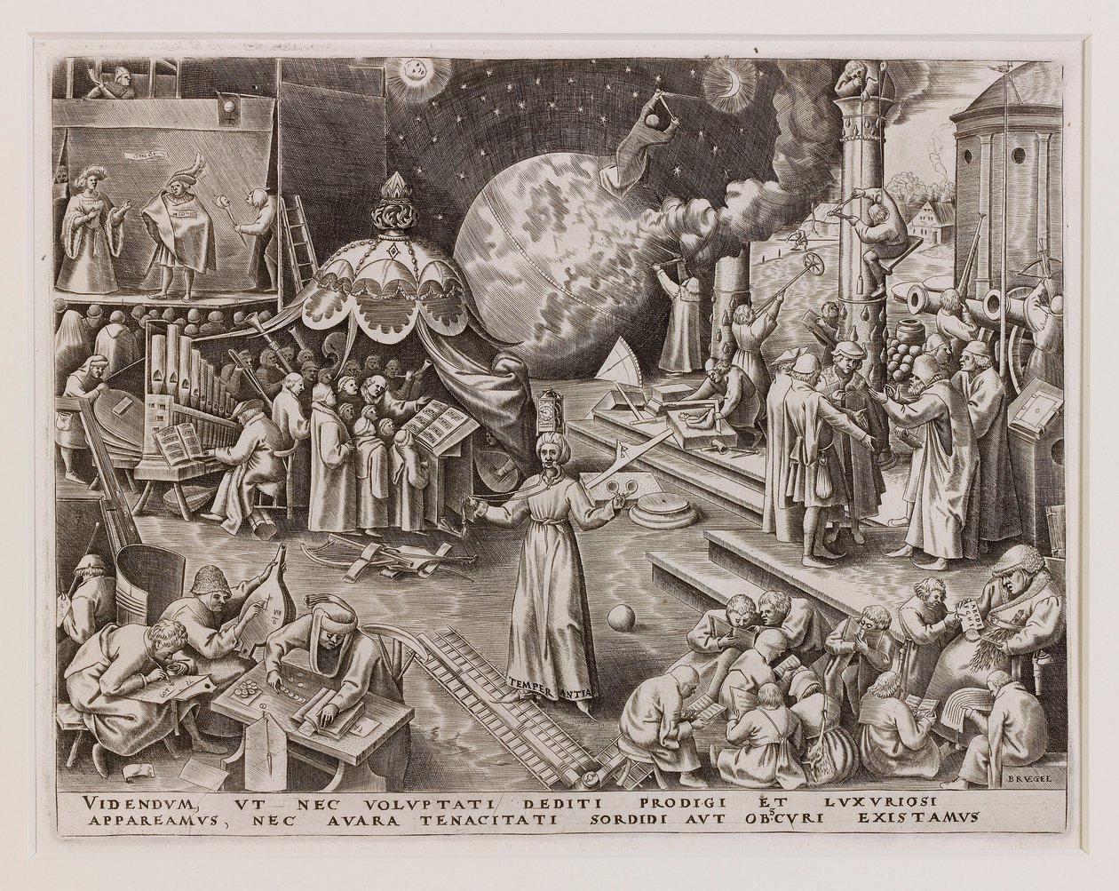 Temperantia Templanza de Las Siete Virtudes, 1560 de Philipp Galle