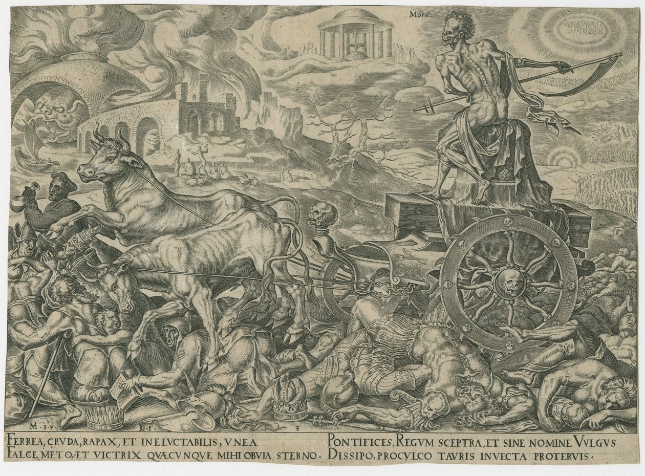 El triunfo de la muerte, c. 1565 de Philipp Galle