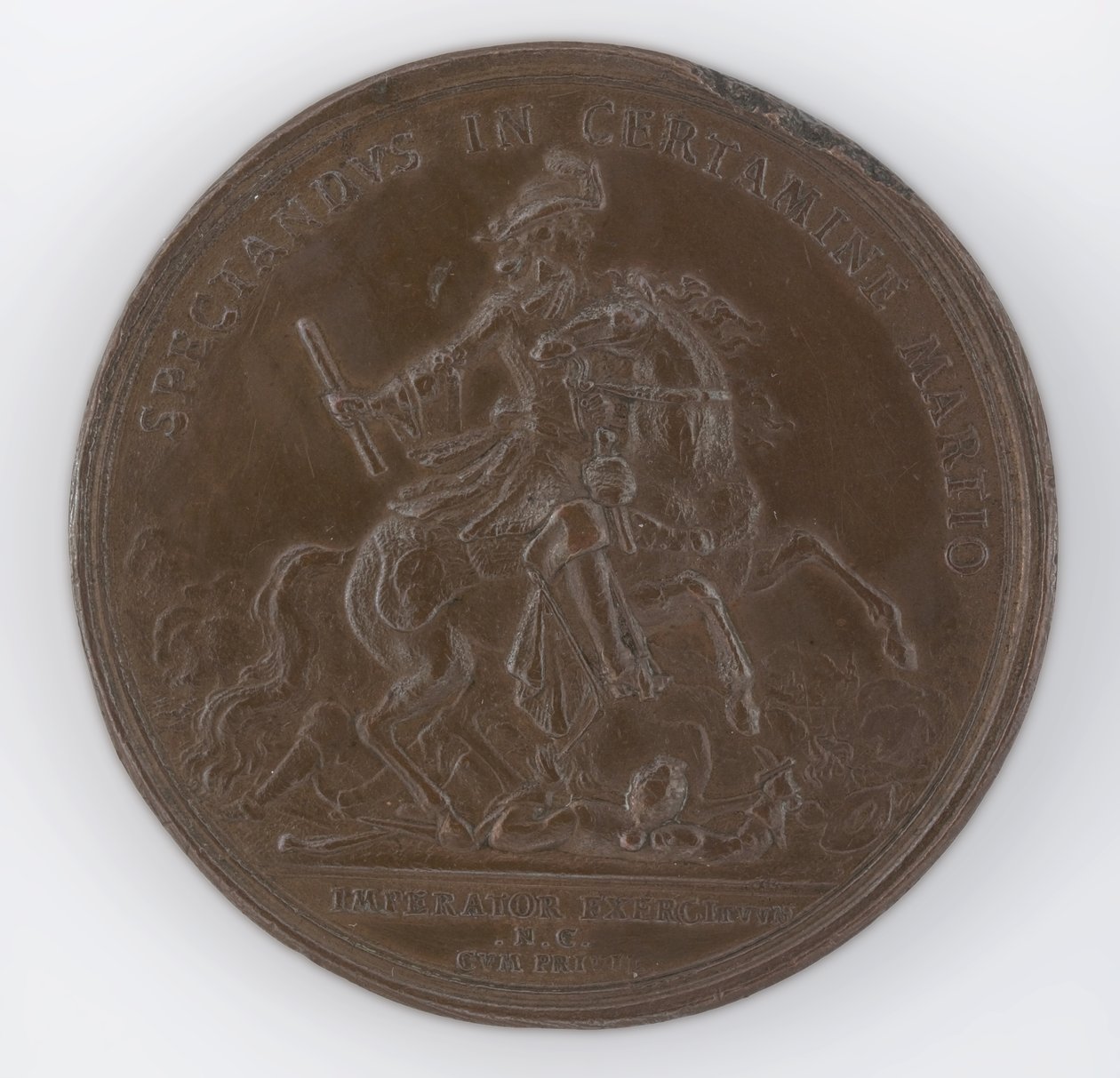 Medalla de bronce que conmemora la muerte de Federico, duque de Schomberg de Philipp Heinrich Müller