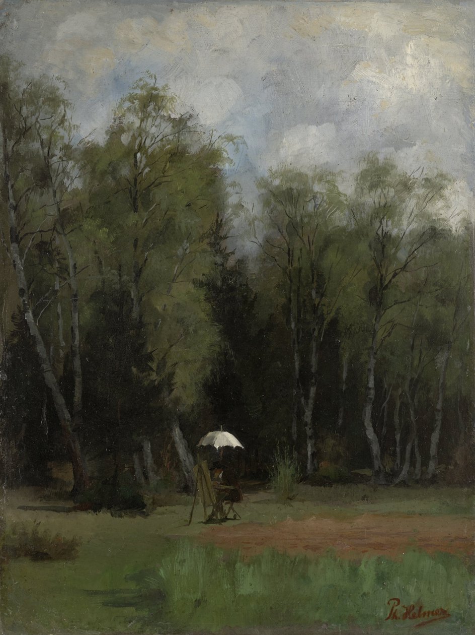 Pintor al borde del bosque de Philipp Helmer