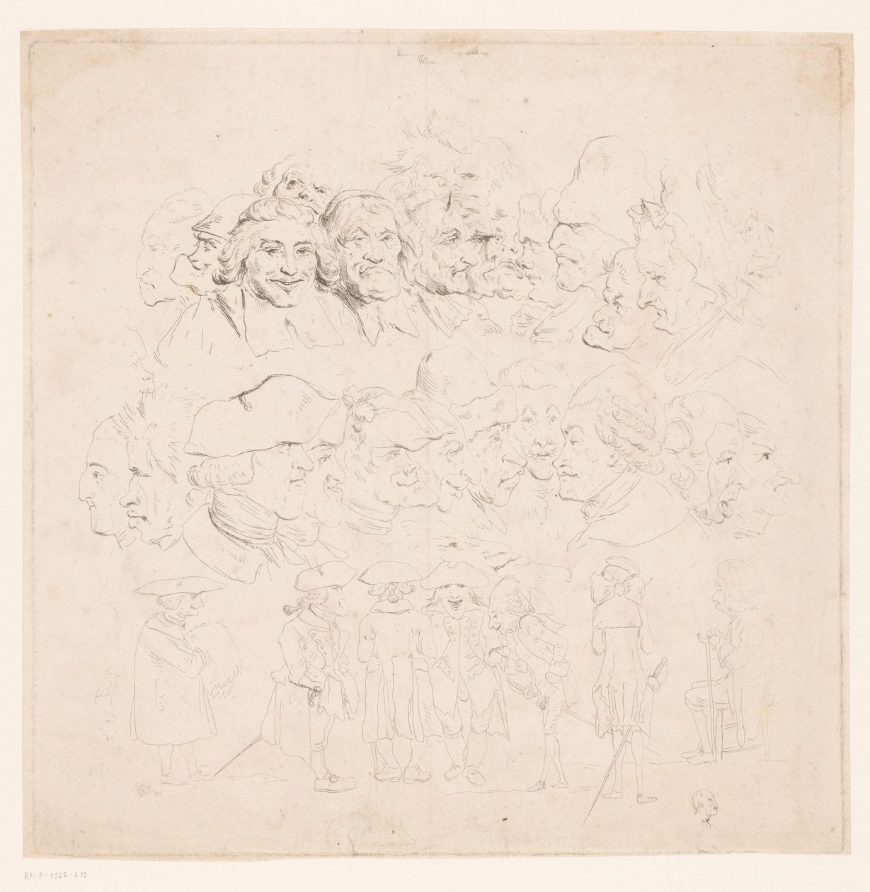 caricaturas de Philipp Jacques Loutherbourg (I) (attributed to)