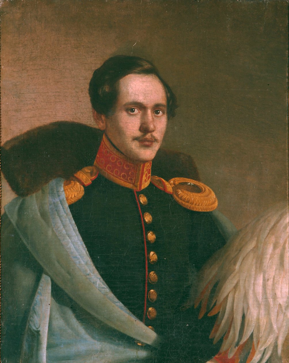 Retrato del poeta Mikhail Lermontov 1814-1841, 1834 de Philipp Osipovich Budkin